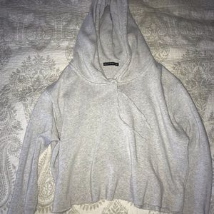 Grey Cropped hoodie